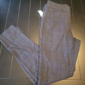 Old Navy Men's Charcoal Plaid Dress Pants
